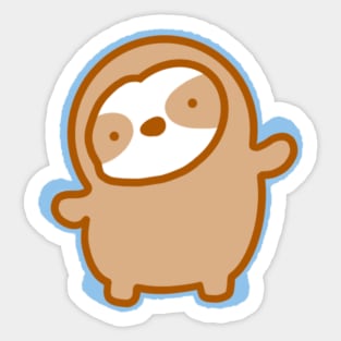 Cute Winter Snow Angel Sloth Sticker